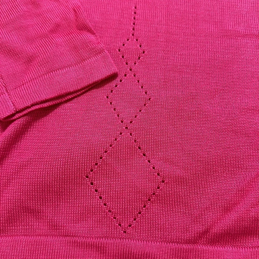 NWT Barbie Pink Silk Sweater. Size Petite Small. - Picture 3 of 7